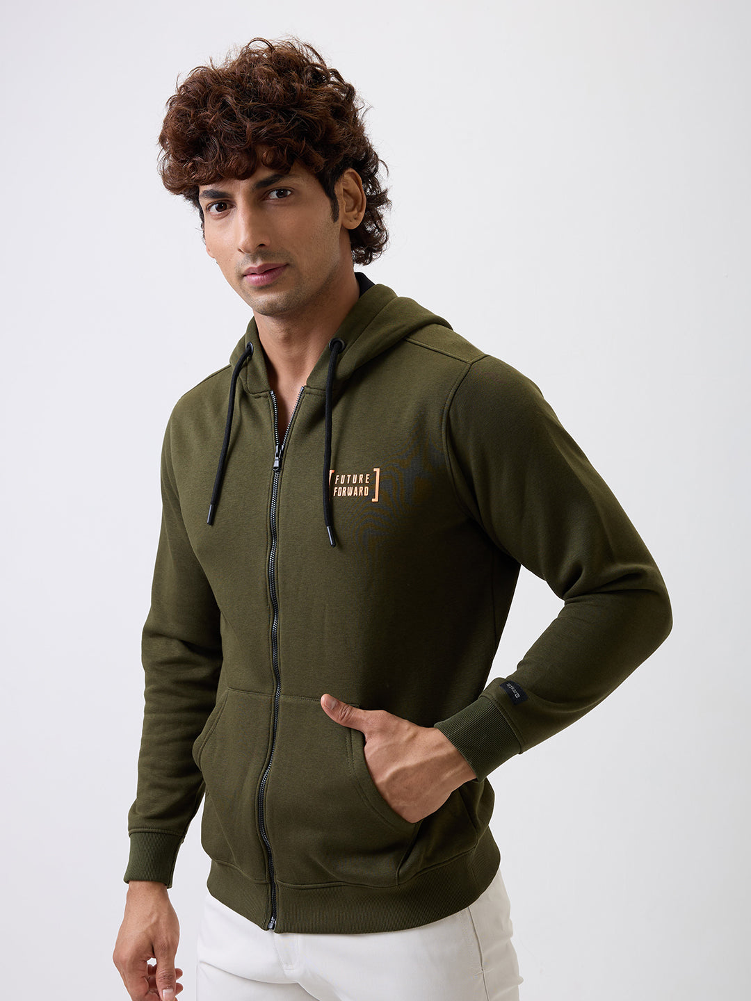 Spykar Solid Rifle Green Regular Fit Sweatshirts For Men