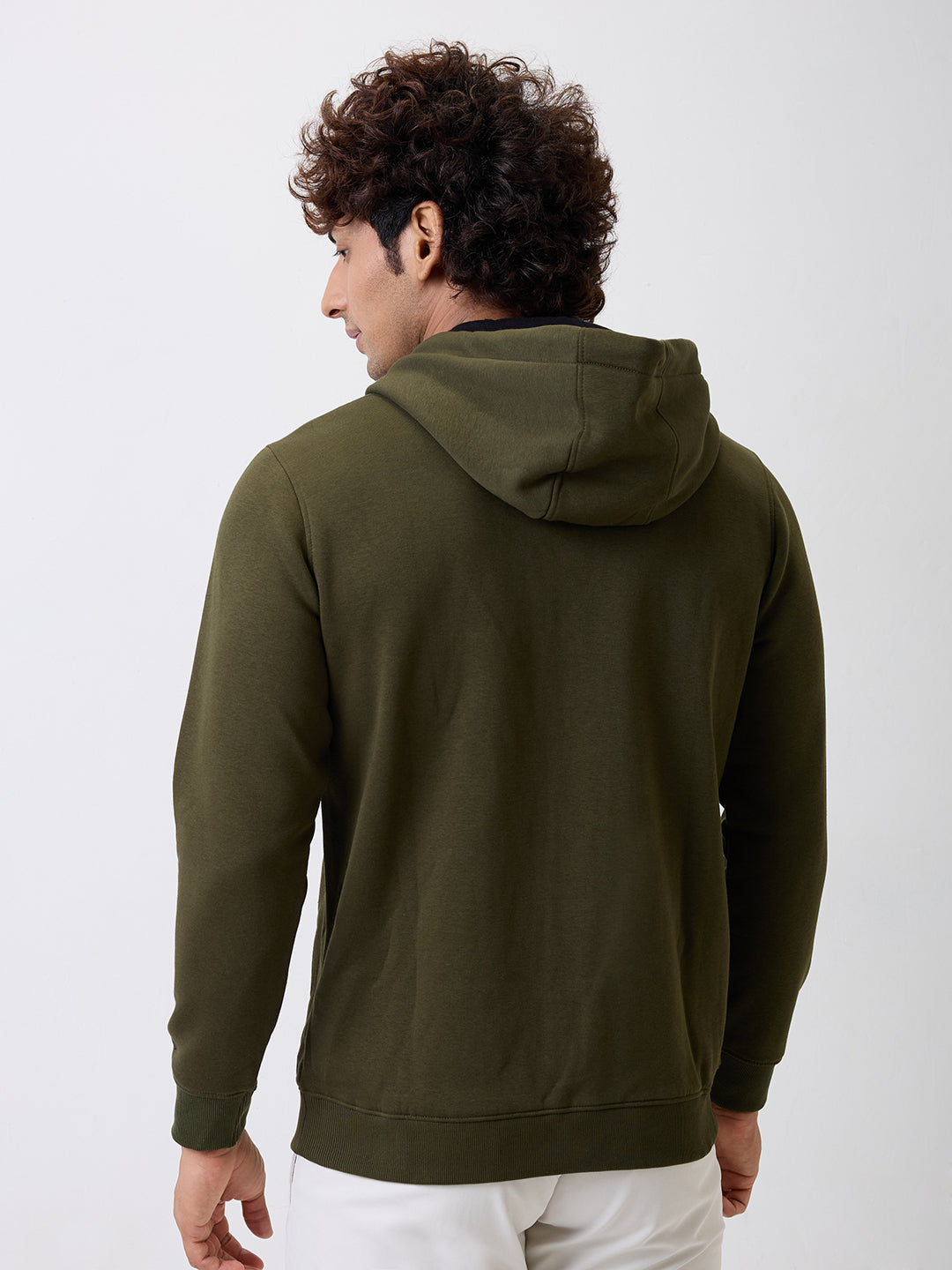 Spykar Solid Rifle Green Regular Fit Sweatshirts For Men
