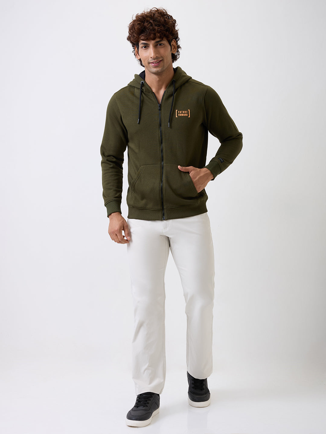 Spykar Solid Rifle Green Regular Fit Sweatshirts For Men