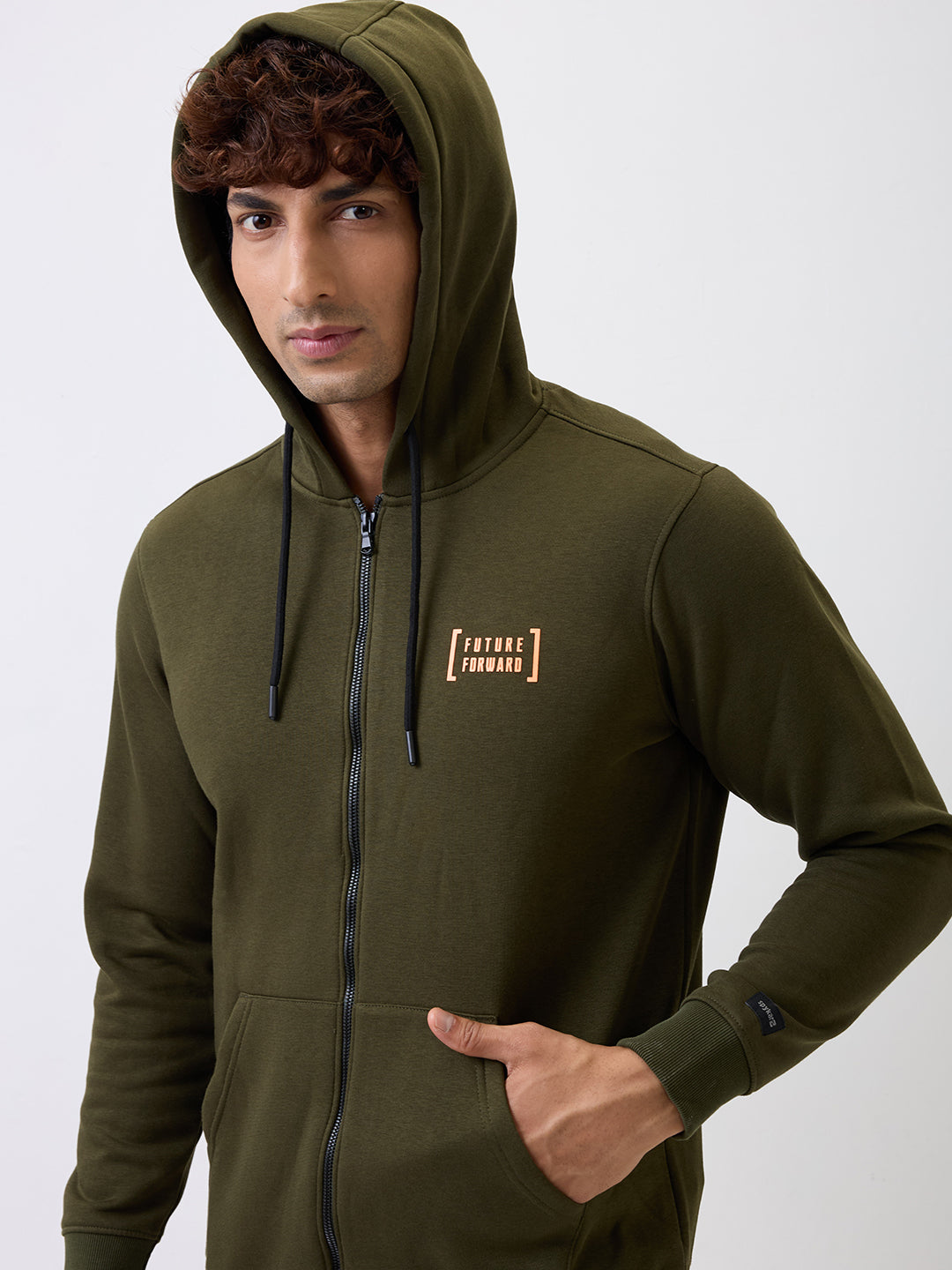 Spykar Solid Rifle Green Regular Fit Sweatshirts For Men