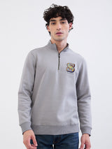 Men Sweatshirt Grey Regular Fit