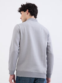 Men Sweatshirt Grey Regular Fit