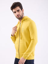 Men Sweatshirt Yellow Regular Fit