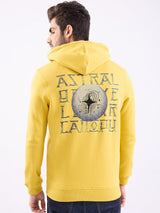 Men Sweatshirt Yellow Regular Fit