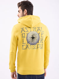 Men Sweatshirt Yellow Regular Fit
