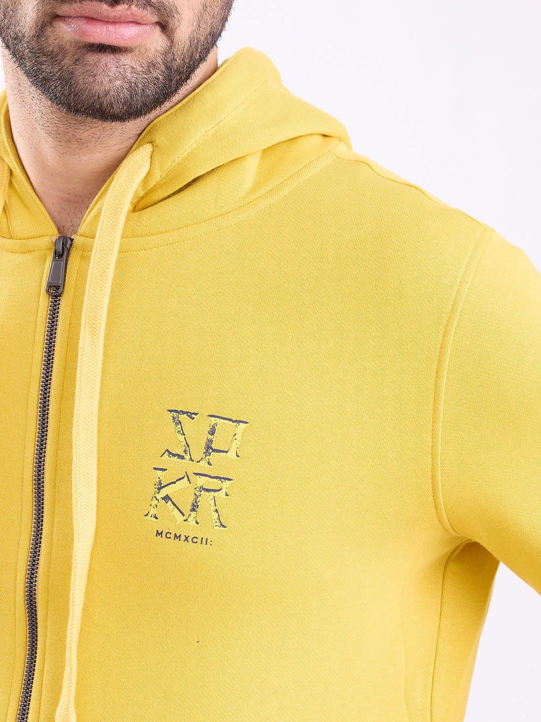Spykar Sulphur Yellow Regular Fit Casual Sweatshirts For Men