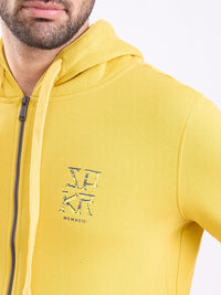 Men Sweatshirt Yellow Regular Fit