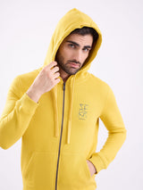 Men Sweatshirt Yellow Regular Fit