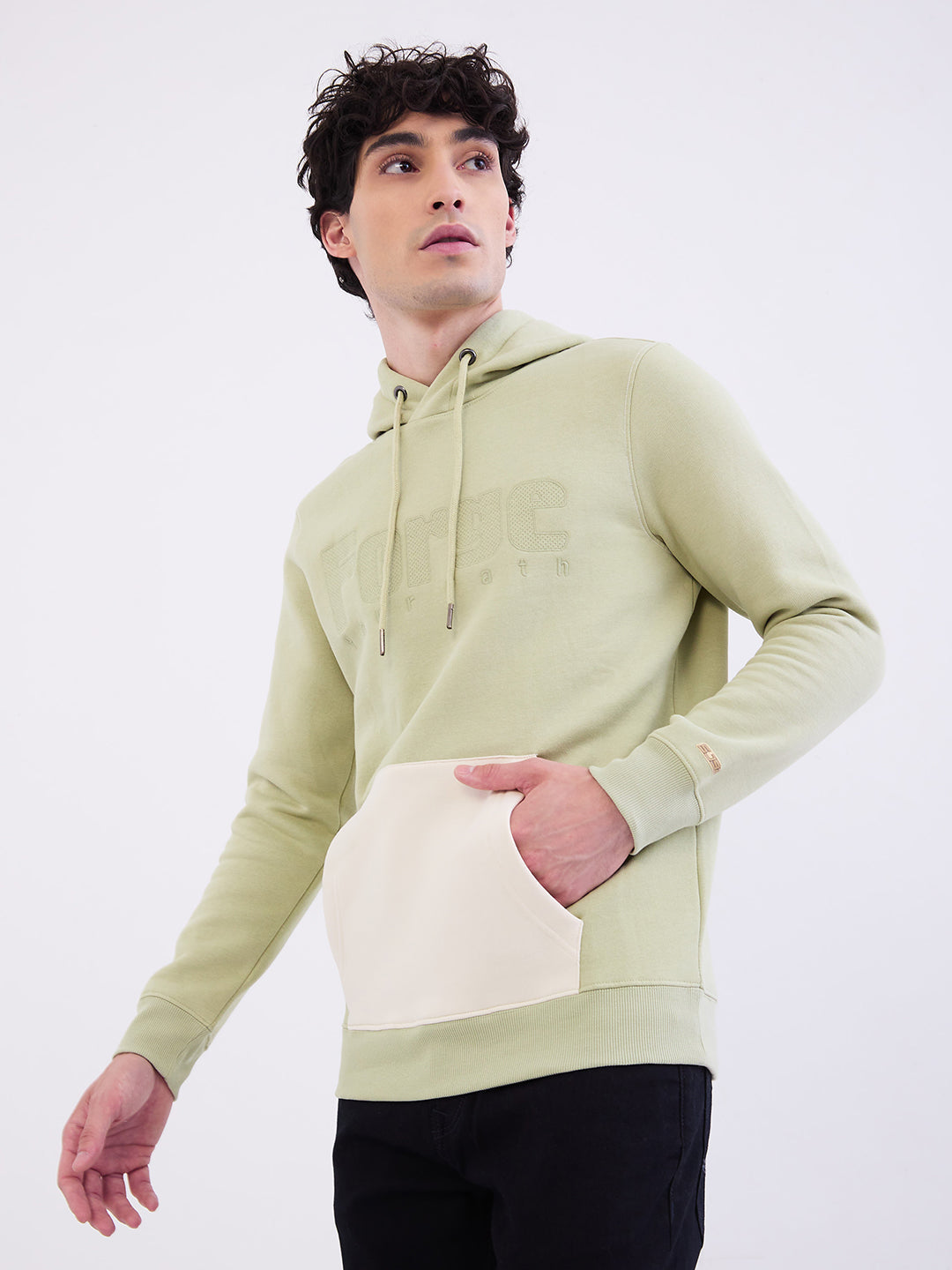 Spykar Lint Green Regular Fit Casual Sweatshirts For Men