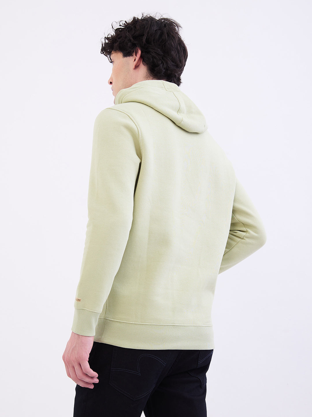 Spykar Lint Green Regular Fit Casual Sweatshirts For Men