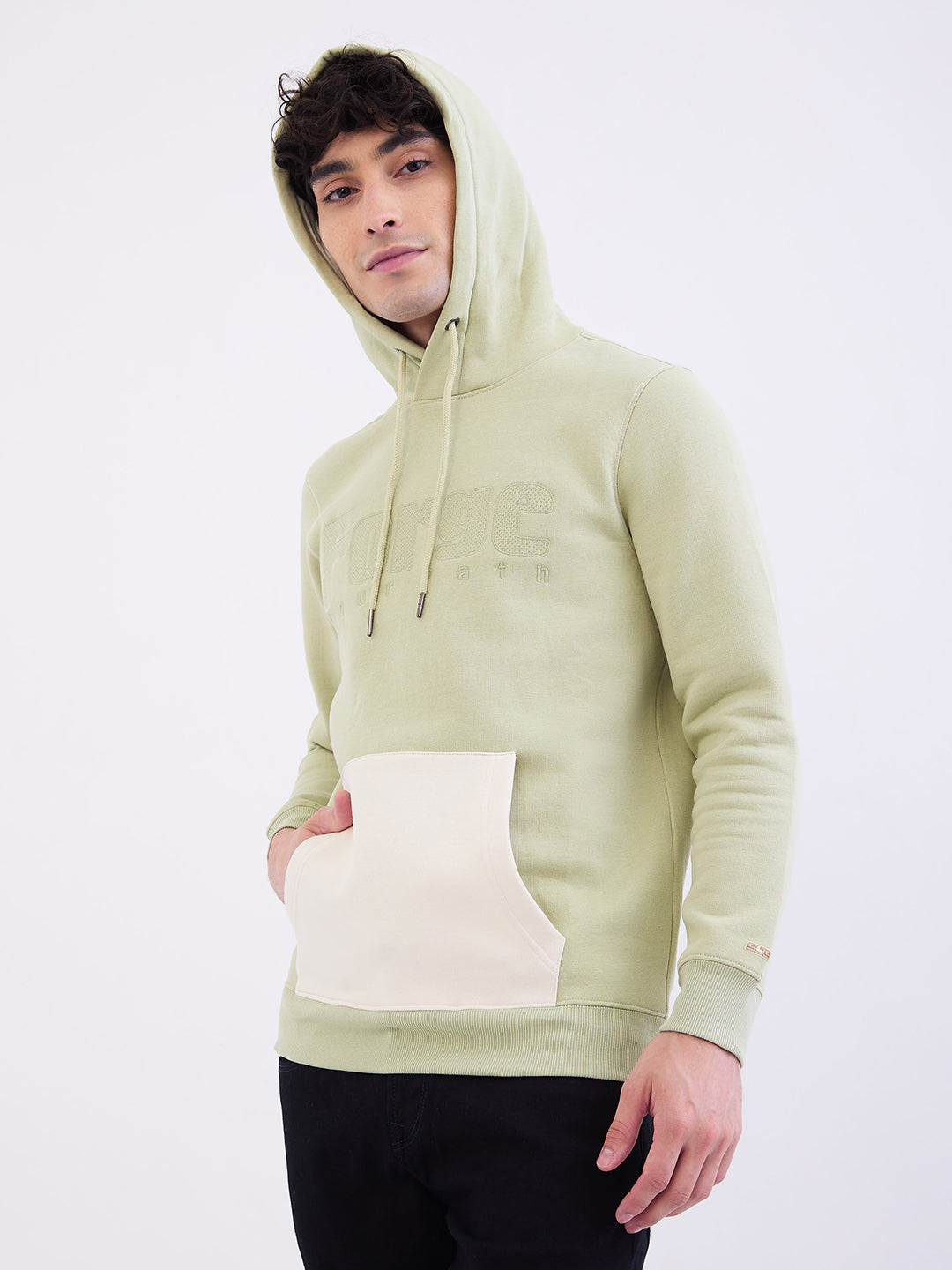 Spykar Lint Green Regular Fit Casual Sweatshirts For Men
