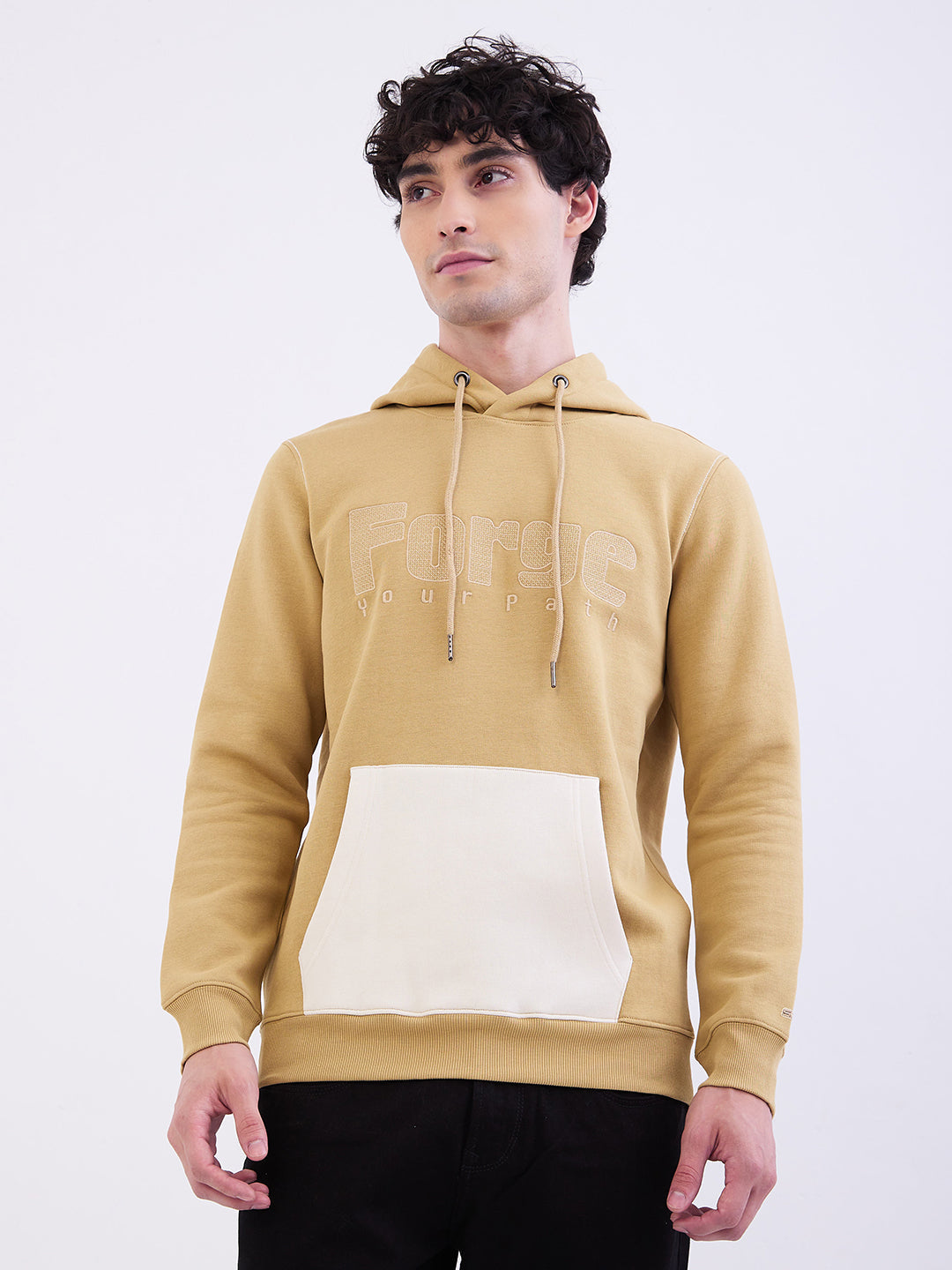 Spykar Taupe Beige Regular Fit Casual Sweatshirts For Men