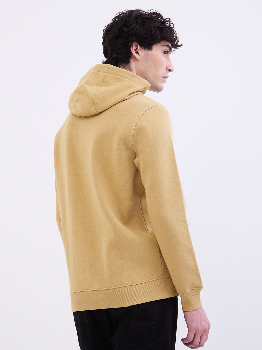 Men Sweatshirt Beige Regular Fit