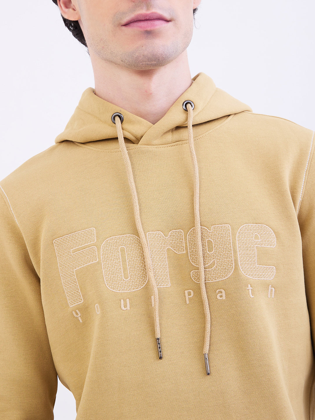 Men Sweatshirt Beige Regular Fit