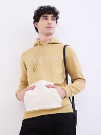 Men Sweatshirt Beige Regular Fit