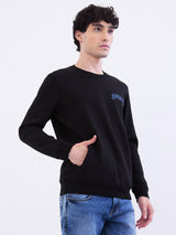 Men Sweatshirt Black Comfort Fit