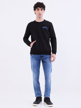 Men Sweatshirt Black Comfort Fit
