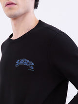 Men Sweatshirt Black Comfort Fit