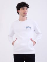 Men Sweatshirt White Comfort Fit