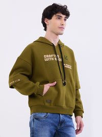 Men Sweatshirt Green Regular Fit