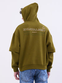 Men Sweatshirt Green Regular Fit