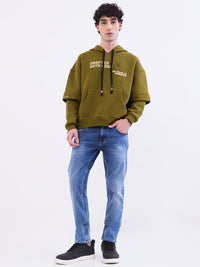 Men Sweatshirt Green Regular Fit