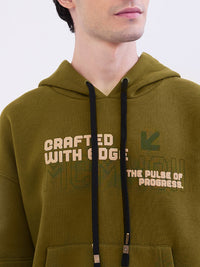 Men Sweatshirt Green Regular Fit