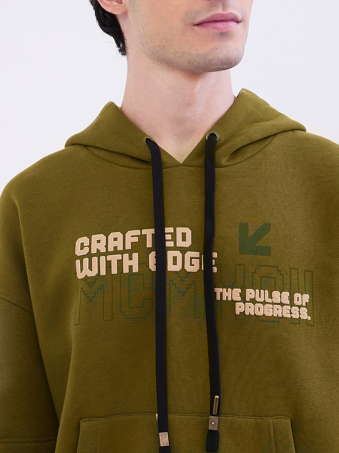 Men Sweatshirt Green Regular Fit