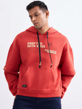 Men Sweatshirt Red Regular Fit