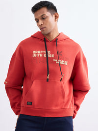 Men Sweatshirt Red Regular Fit