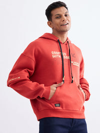 Men Sweatshirt Red Regular Fit