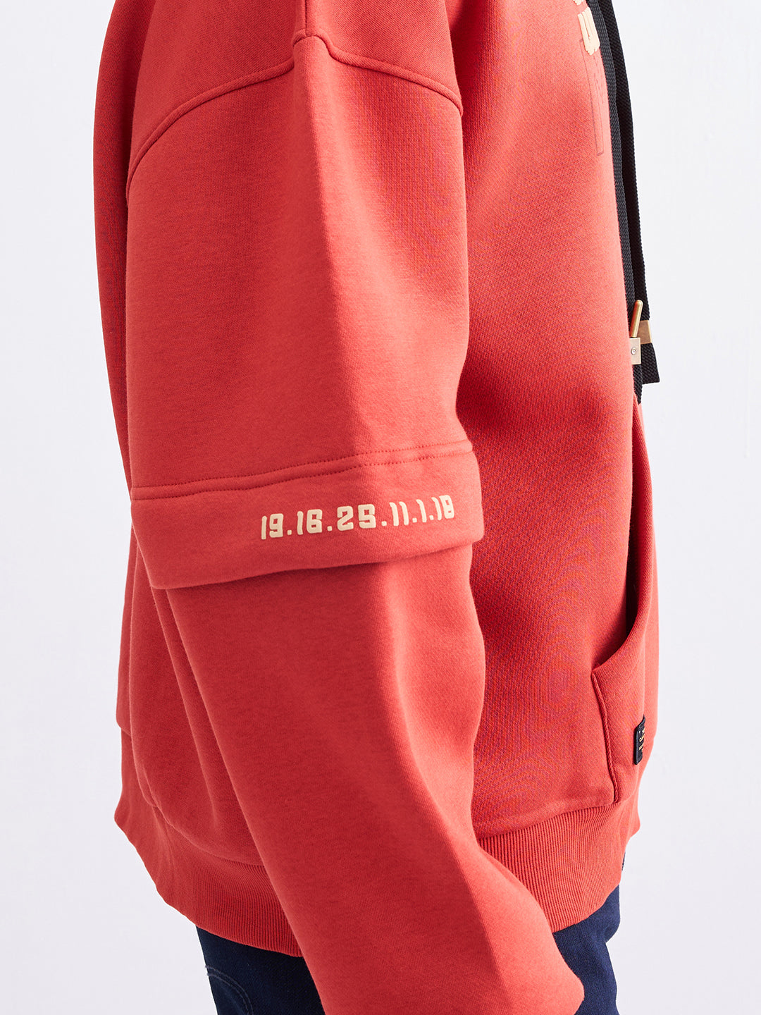 Spykar Brick Red Regular Fit Casual Sweatshirts For Men