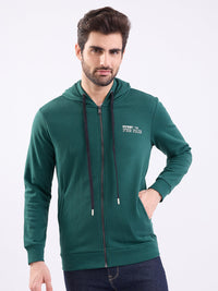 Men Sweatshirt Green Regular Fit