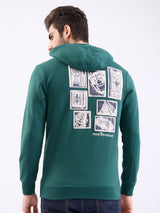 Men Sweatshirt Green Regular Fit
