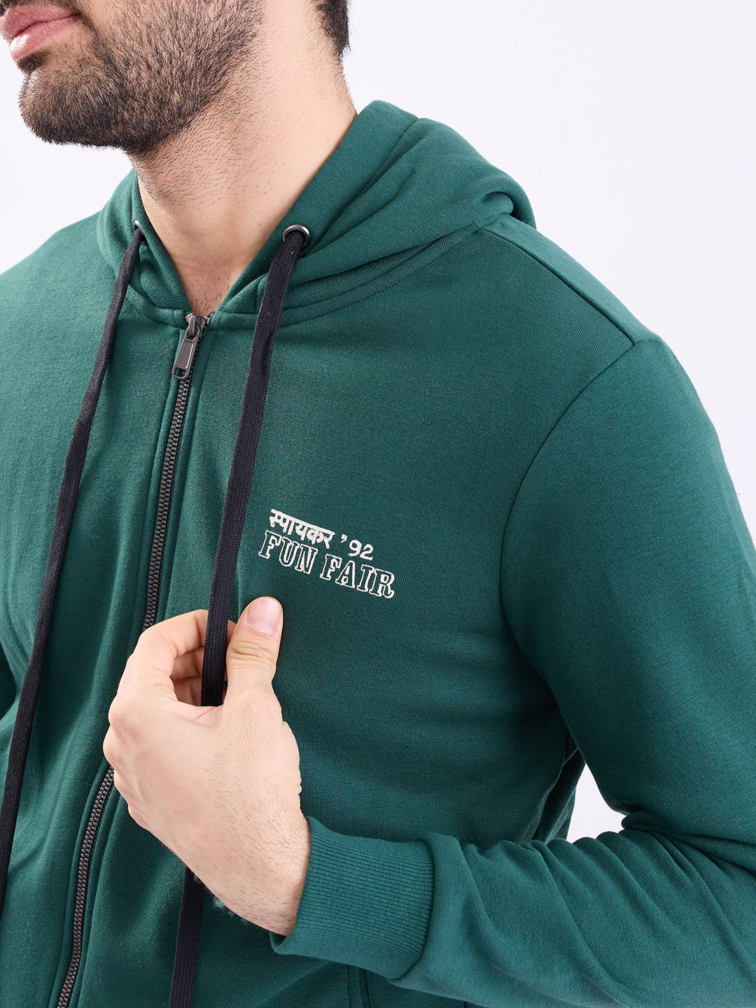 Men Sweatshirt Green Regular Fit
