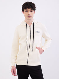 Men Sweatshirt Off White Regular Fit