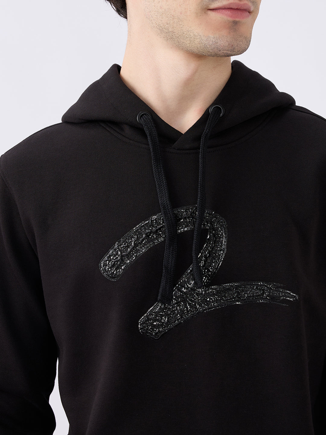 Spykar Black Regular Fit Casual Sweatshirts For Men