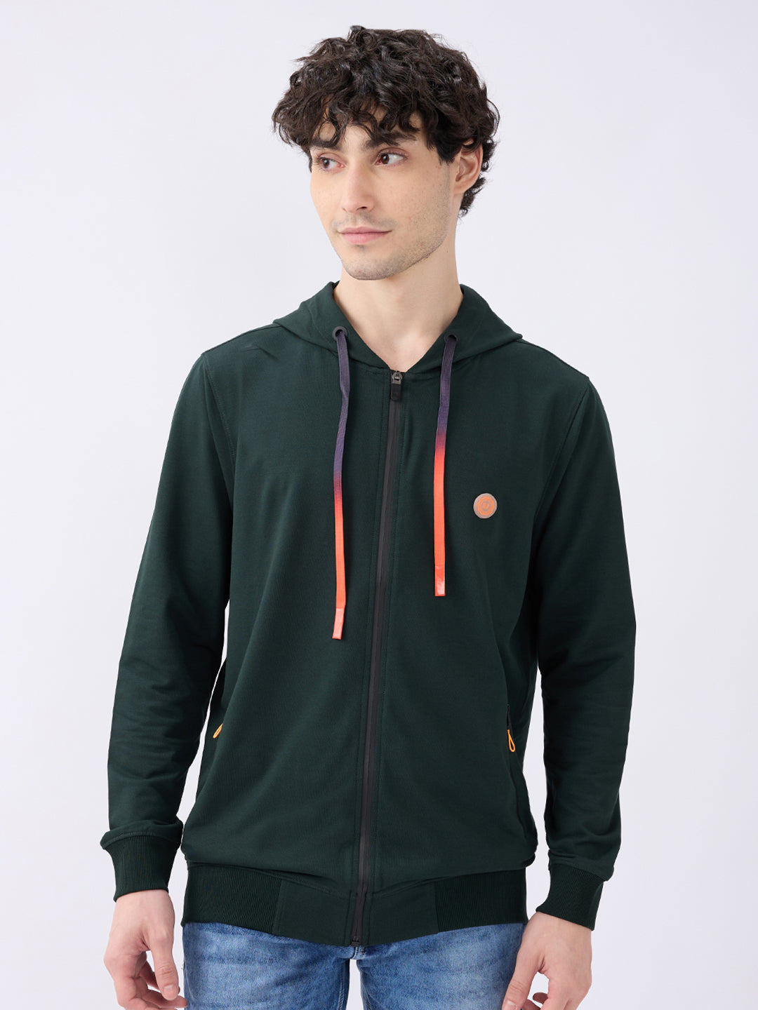 Spykar Bottle Green Regular Fit Casual Sweatshirts For Men