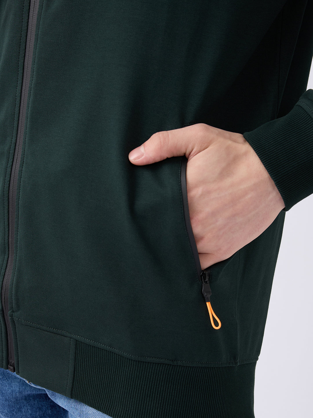Spykar Bottle Green Regular Fit Casual Sweatshirts For Men