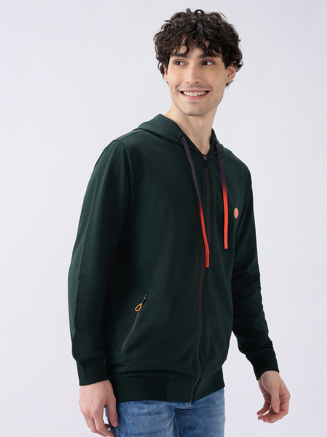 Spykar Bottle Green Regular Fit Casual Sweatshirts For Men