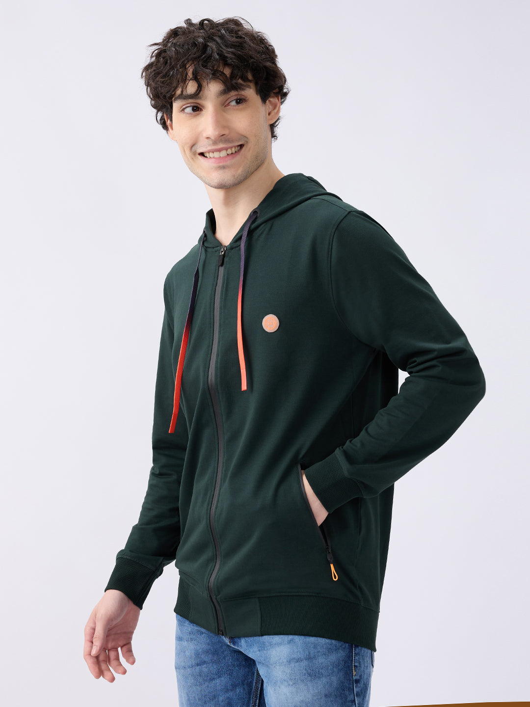 Spykar Bottle Green Regular Fit Casual Sweatshirts For Men