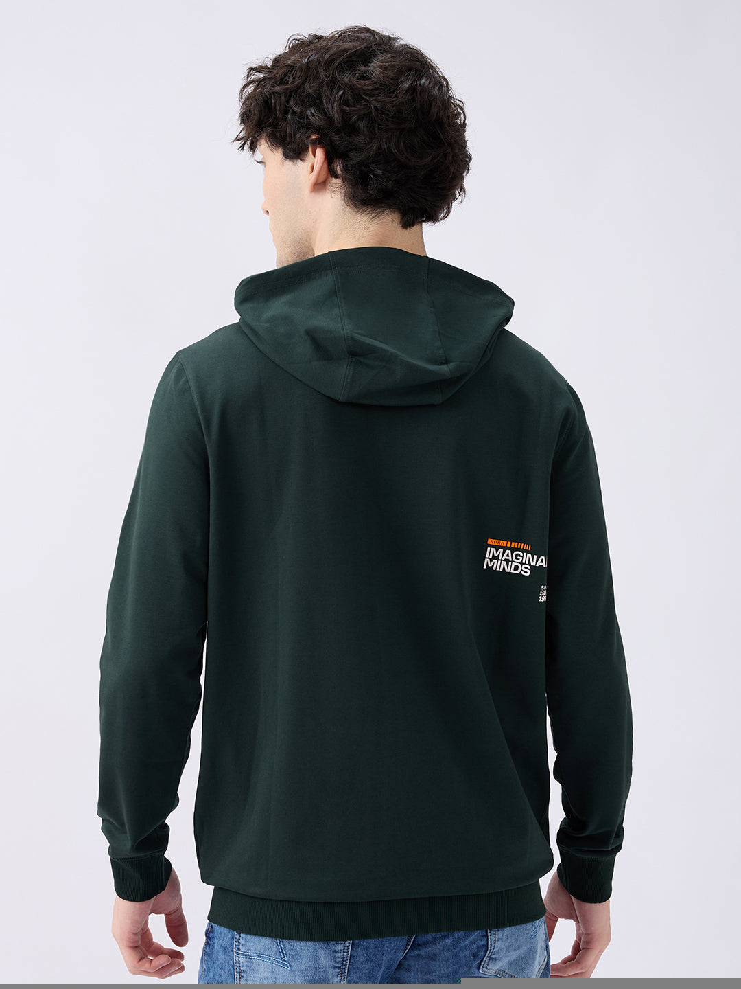 Spykar Bottle Green Regular Fit Casual Sweatshirts For Men