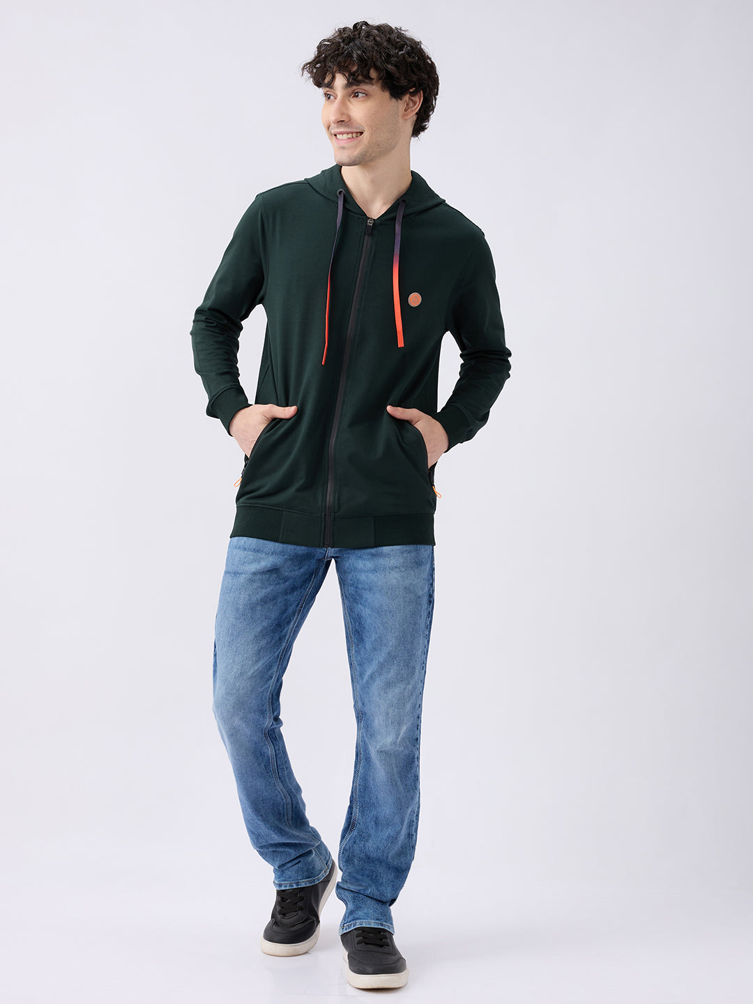 Spykar Bottle Green Regular Fit Casual Sweatshirts For Men