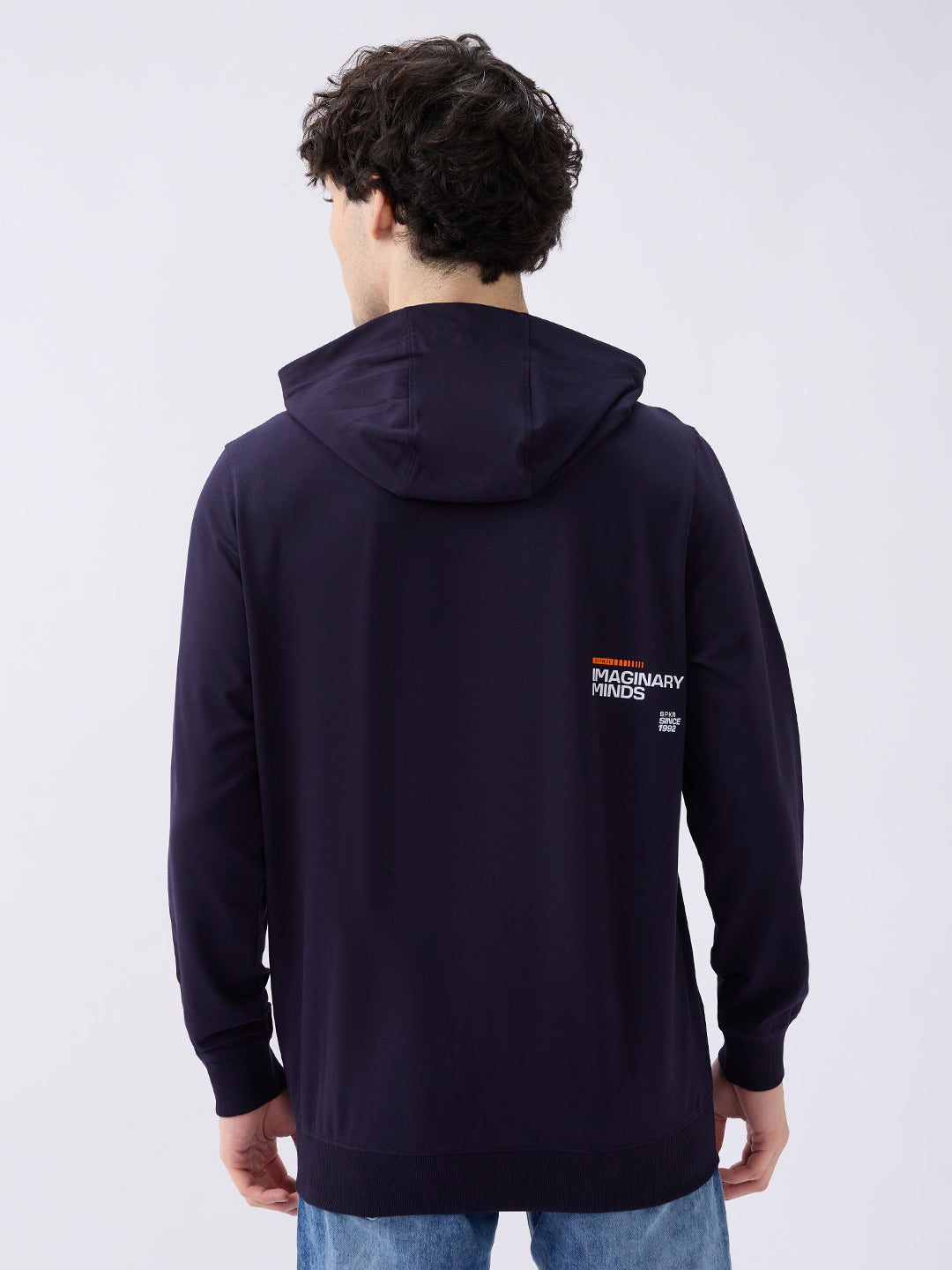 Spykar Navy Blue Regular Fit Casual Sweatshirts For Men