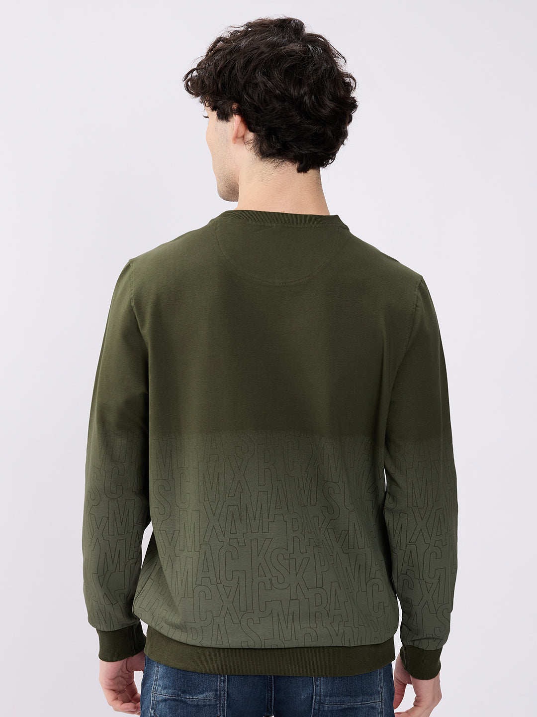 Spykar Solid Rifle Green Slim Fit Sweatshirts For Men