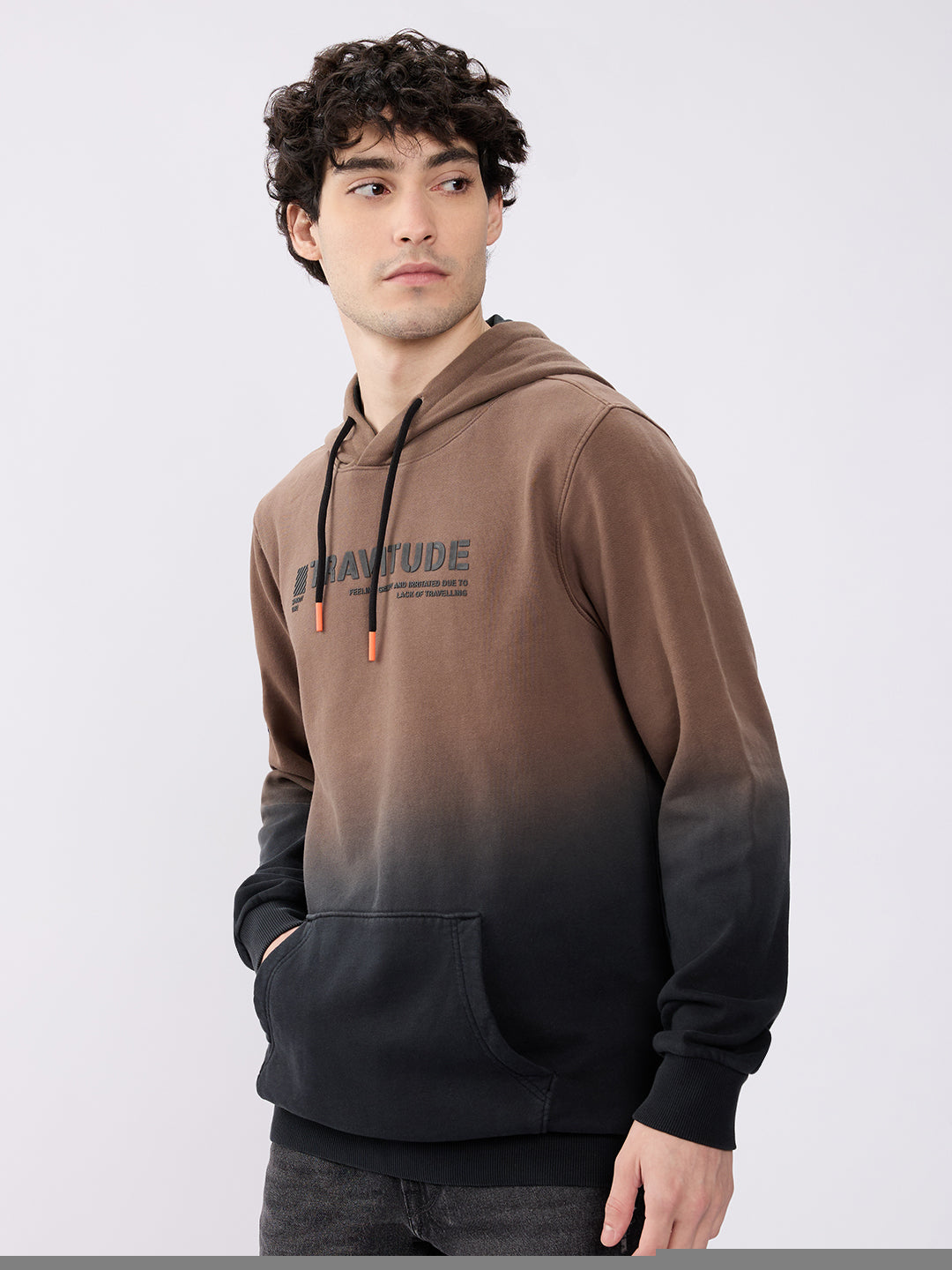 Spykar Dusty Khaki Regular Fit Casual Sweatshirts For Men