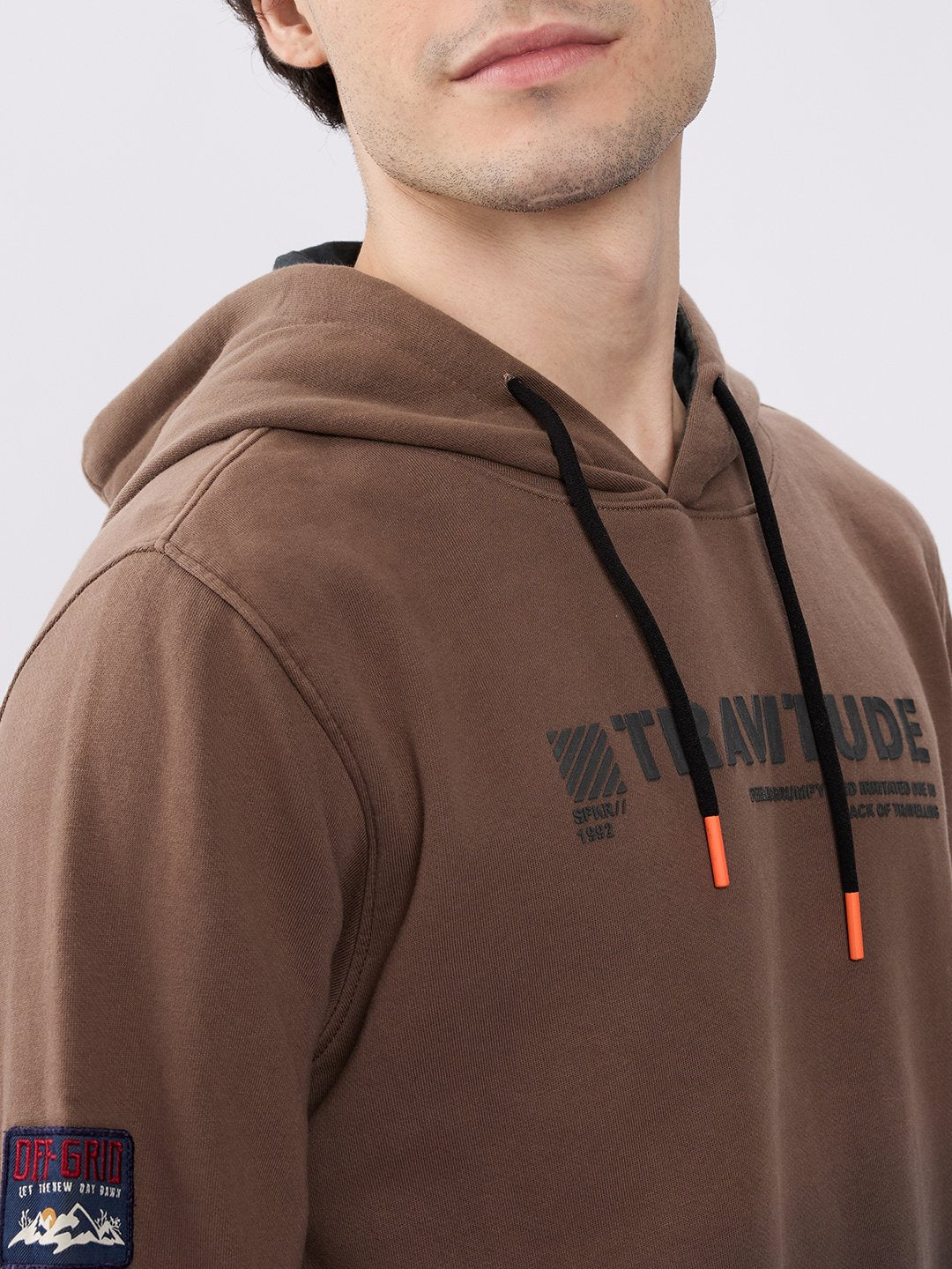 Spykar Dusty Khaki Regular Fit Casual Sweatshirts For Men