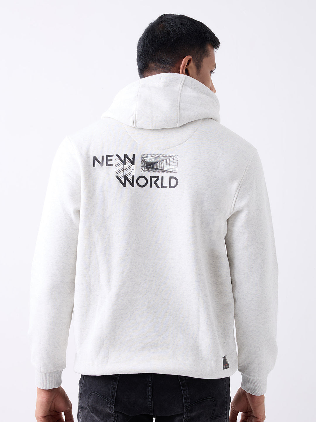 Spykar Ecru Regular Fit Casual Sweatshirts For Men
