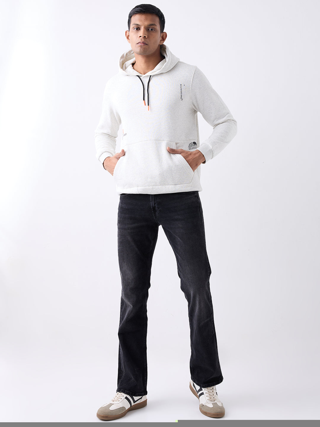 Spykar Ecru Regular Fit Casual Sweatshirts For Men