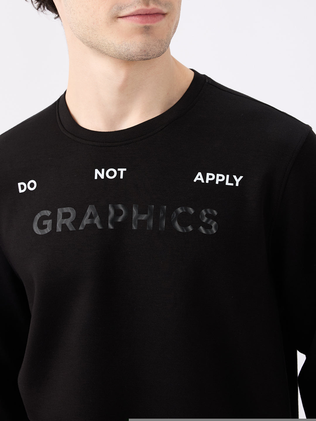 Spykar Black Slim Fit Casual Sweatshirts For Men